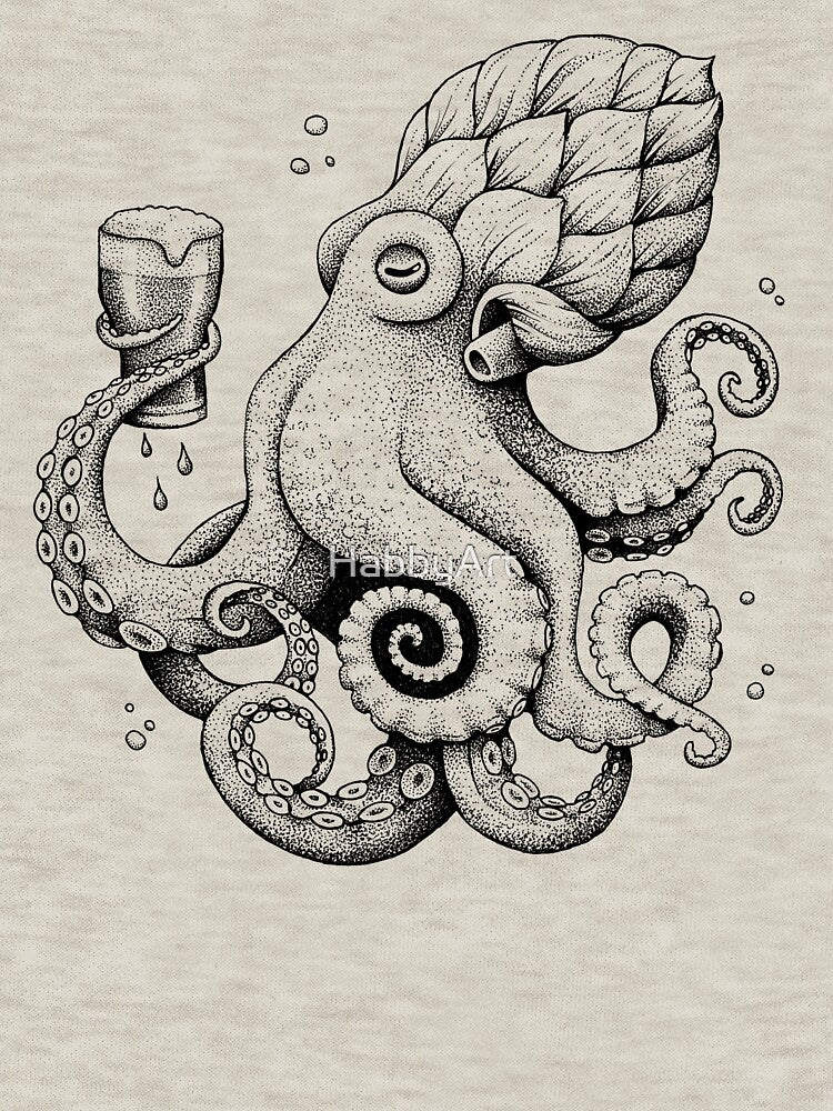 Hoptopus - The Beer Drinking Octopus by HabbyArt
