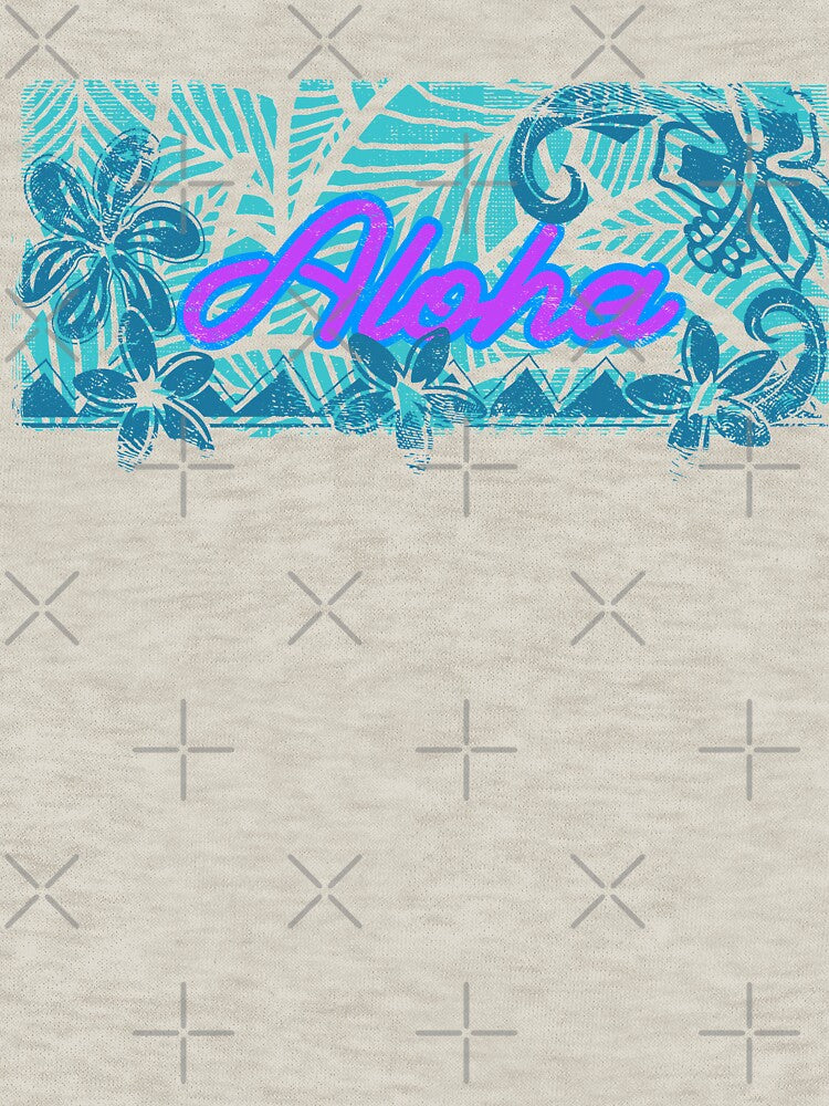 Vintage Distressed Inked Aloha Banner by sunnthreads