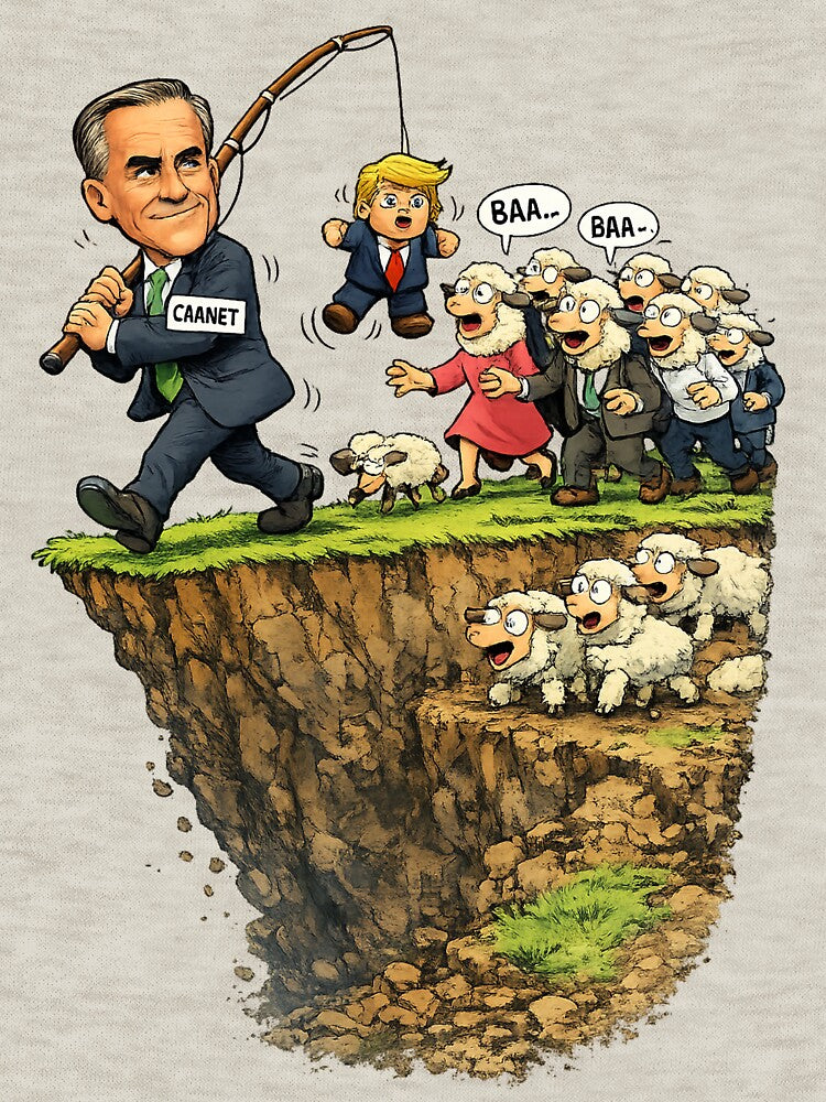 Carney Leading His Sheeple by Canadian And Proud
