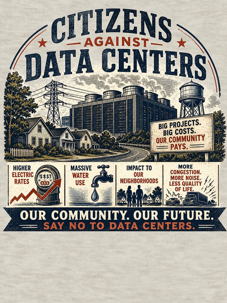 Citizens Against Data Centers - Political Meme by The Masked Designer