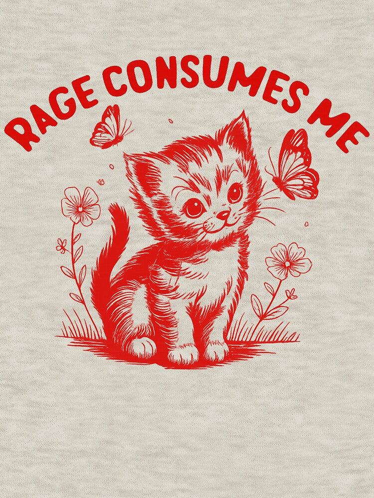 Rage-Consumes Me-Cat Flower-Cute Kitty-Cat Meme by jolihanot