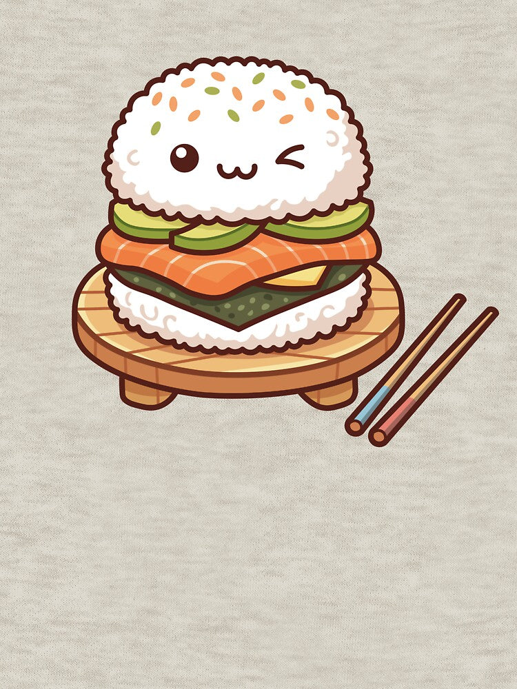 kawaii suhi burger / kawaii food design by Mochii-studio