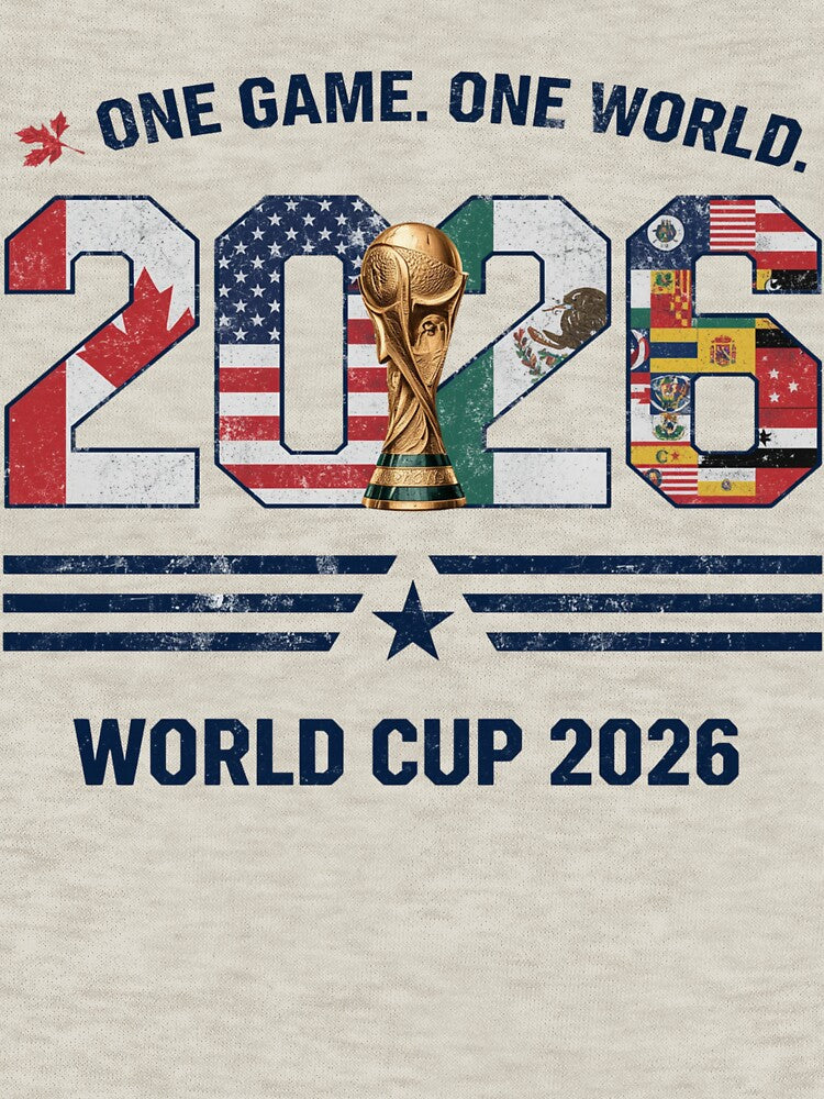Global Football Celebration 2026 Retro Graphic Hoodie by aminomen