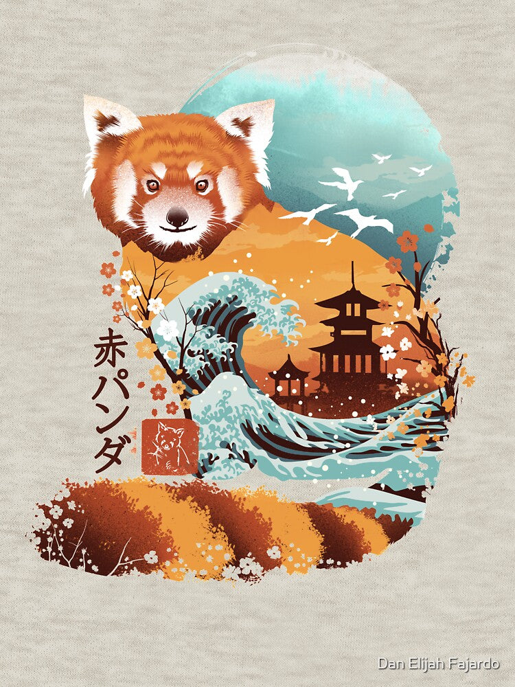 Ukiyo e Red Panda by Dan Elijah Fajardo