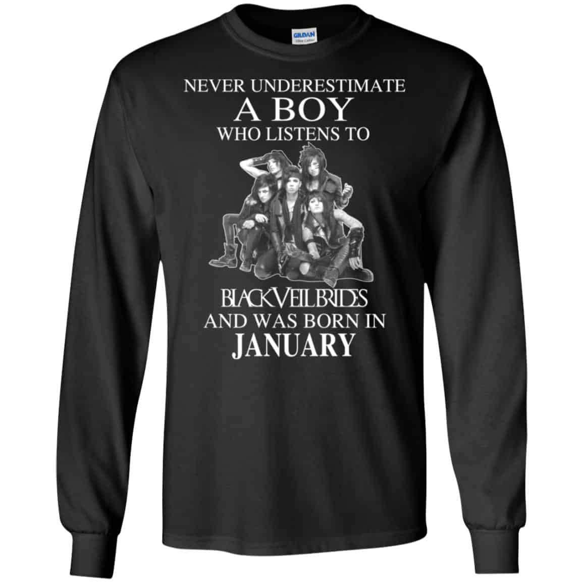 A Boy Who Listens To Black Veil Brides And Was Born In January T-Shirts, Hoodie, Tank