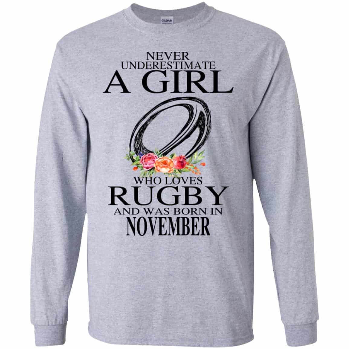 A Girl Who Loves Rugby And Was Born In November T-Shirts, Hoodie, Tank