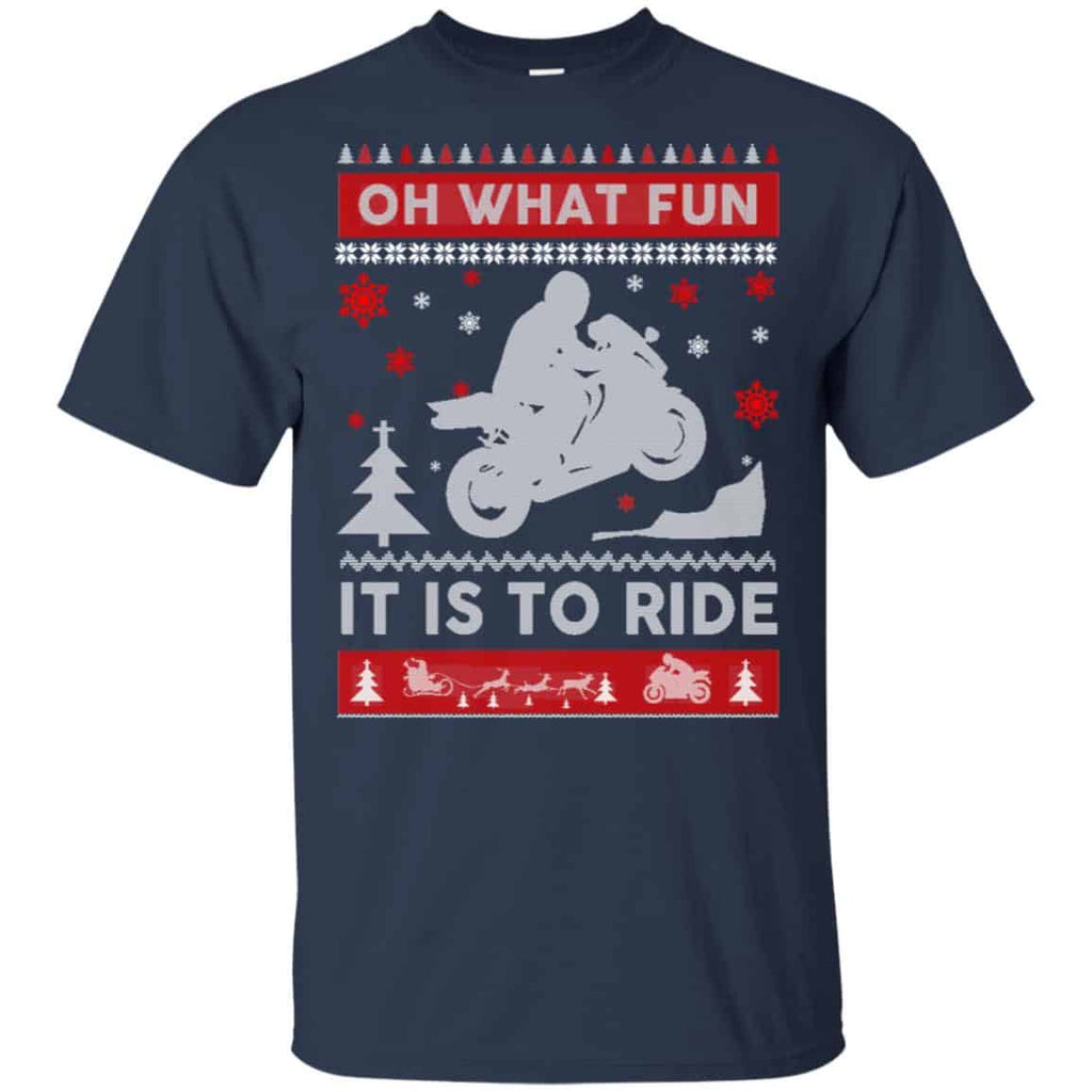 Motorbike Sweater Christmas Oh What Fun It Is To Ride T-Shirts, Hoodie, Sweater