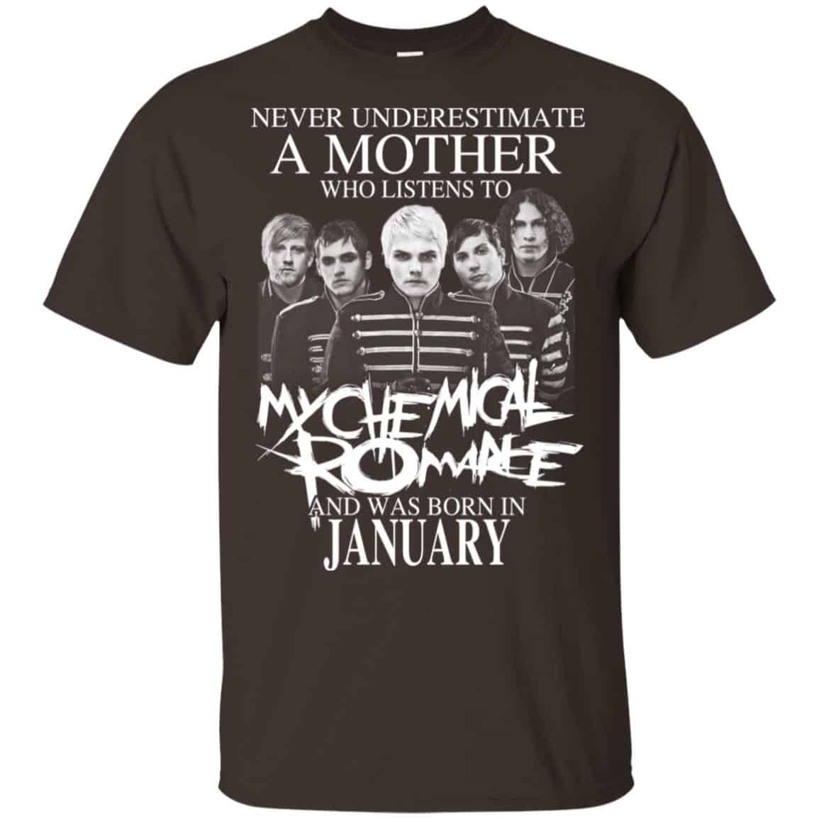 A Mother Who Listens To My Chemical Romance And Was Born In January T-Shirts, Hoodie, Tank
