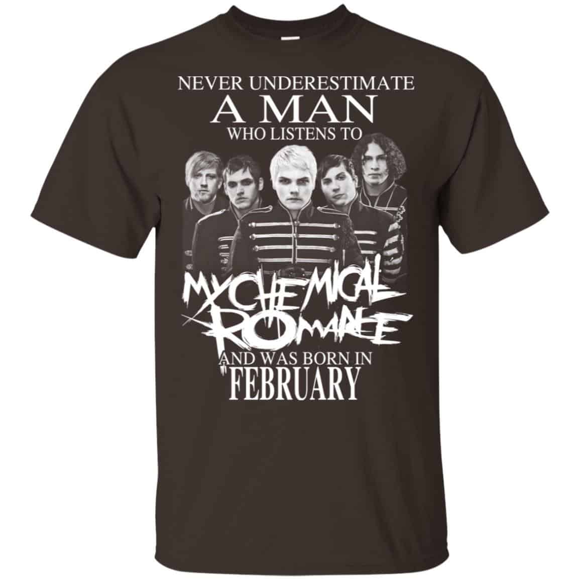 A Man Who Listens To My Chemical Romance And Was Born In February T-Shirts, Hoodie, Tank
