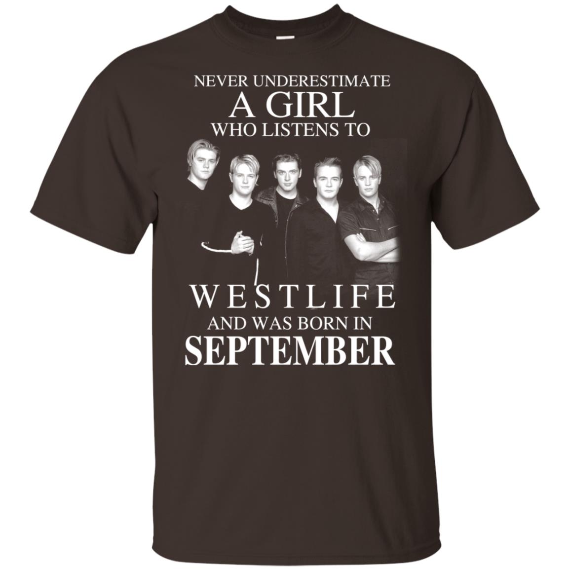 A Girl Who Listens To Westlife And Was Born In September T-Shirts, Hoodie, Tank