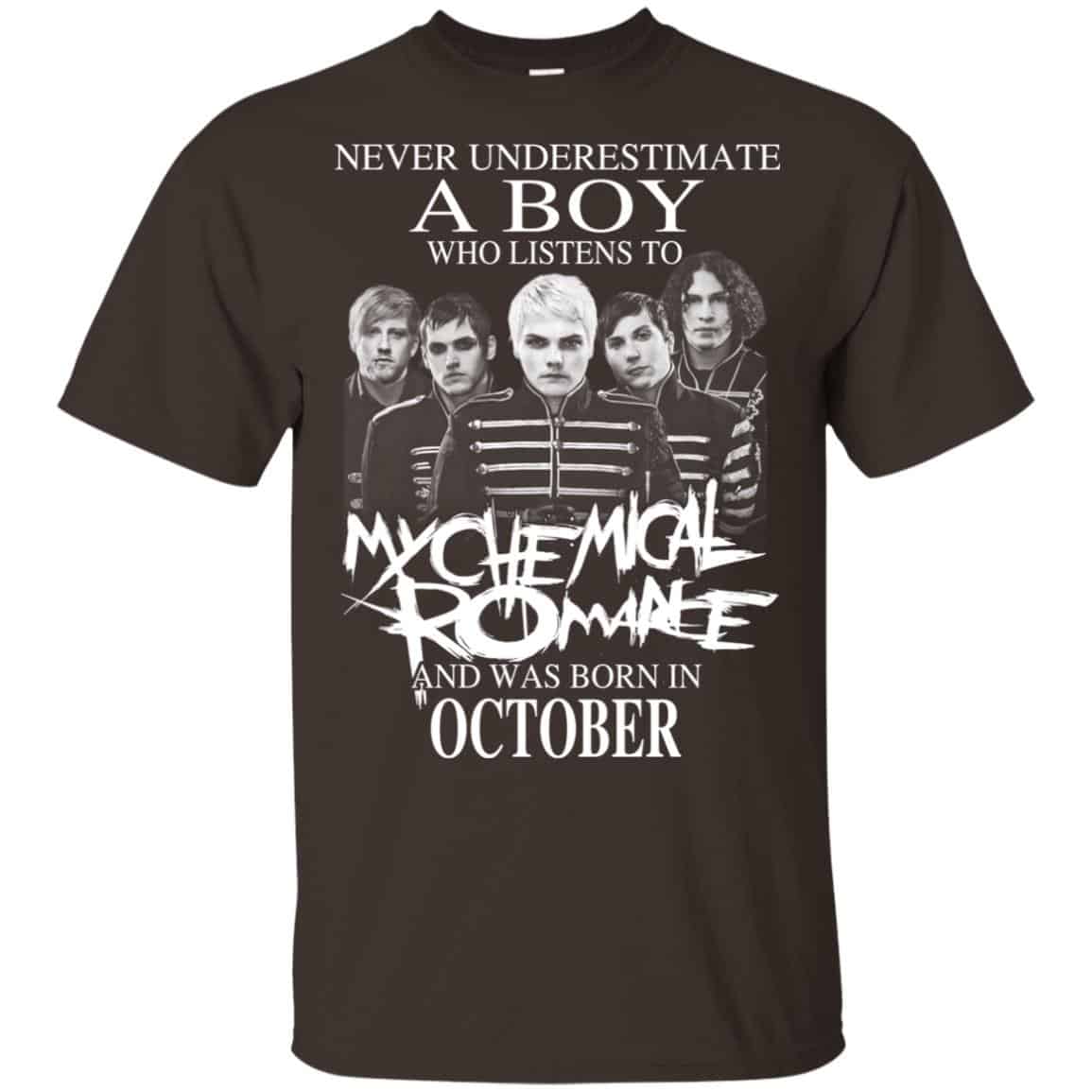 A Boy Who Listens To My Chemical Romance And Was Born In October T-Shirts, Hoodie, Tank