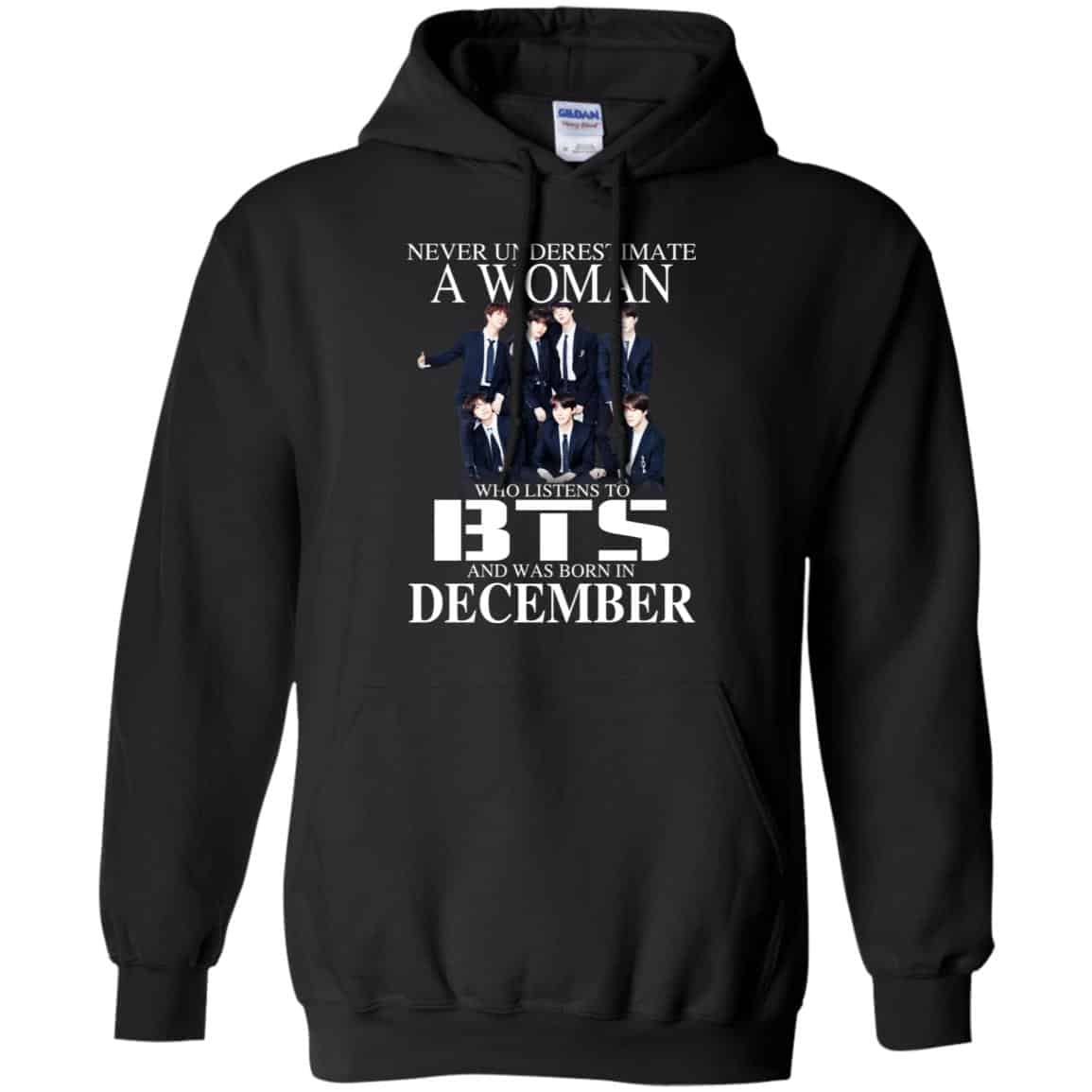 A Woman Who Listens To BTS And Was Born In December T-Shirts, Hoodie, Tank
