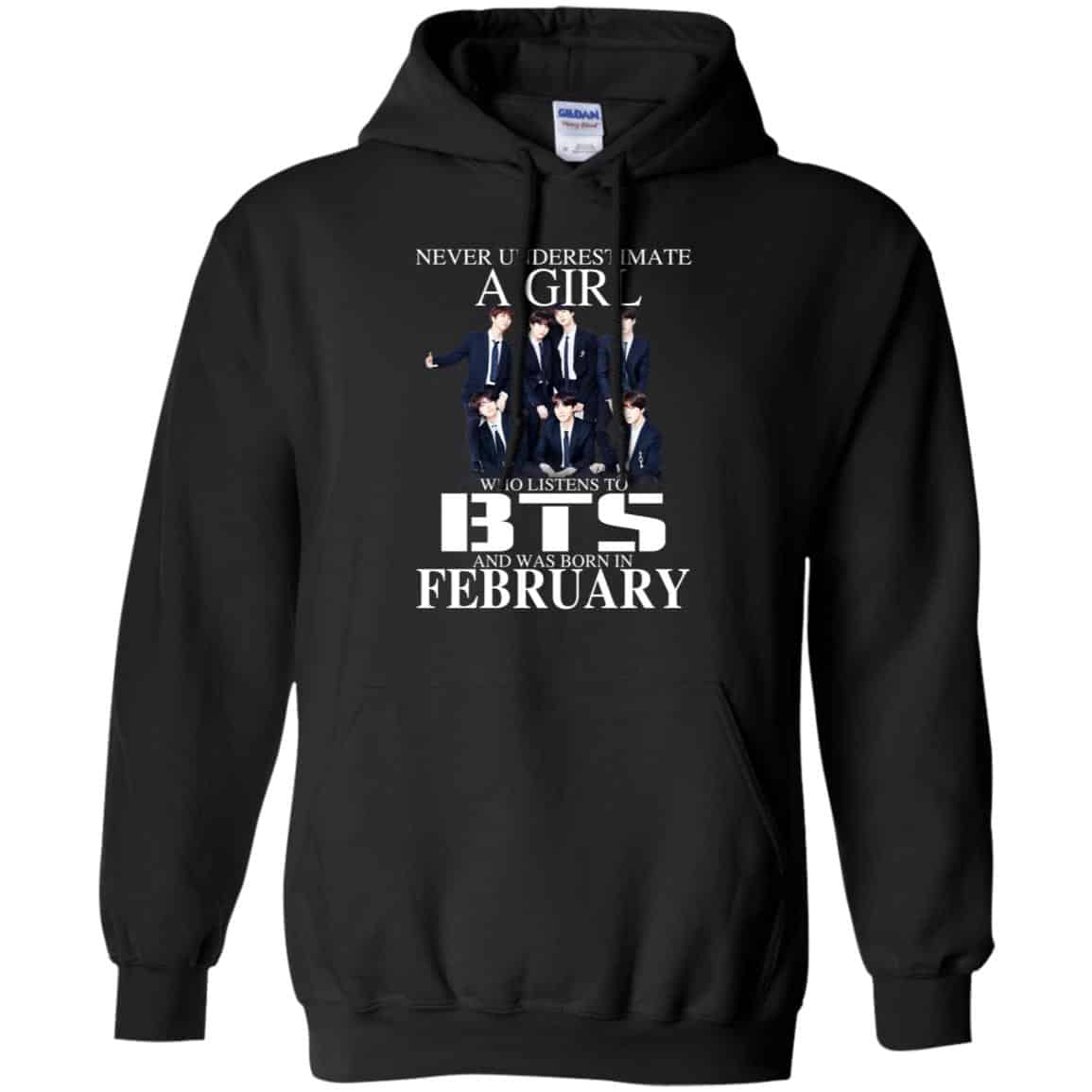 A Girl Who Listens To BTS And Was Born In February T-Shirts, Hoodie, Tank