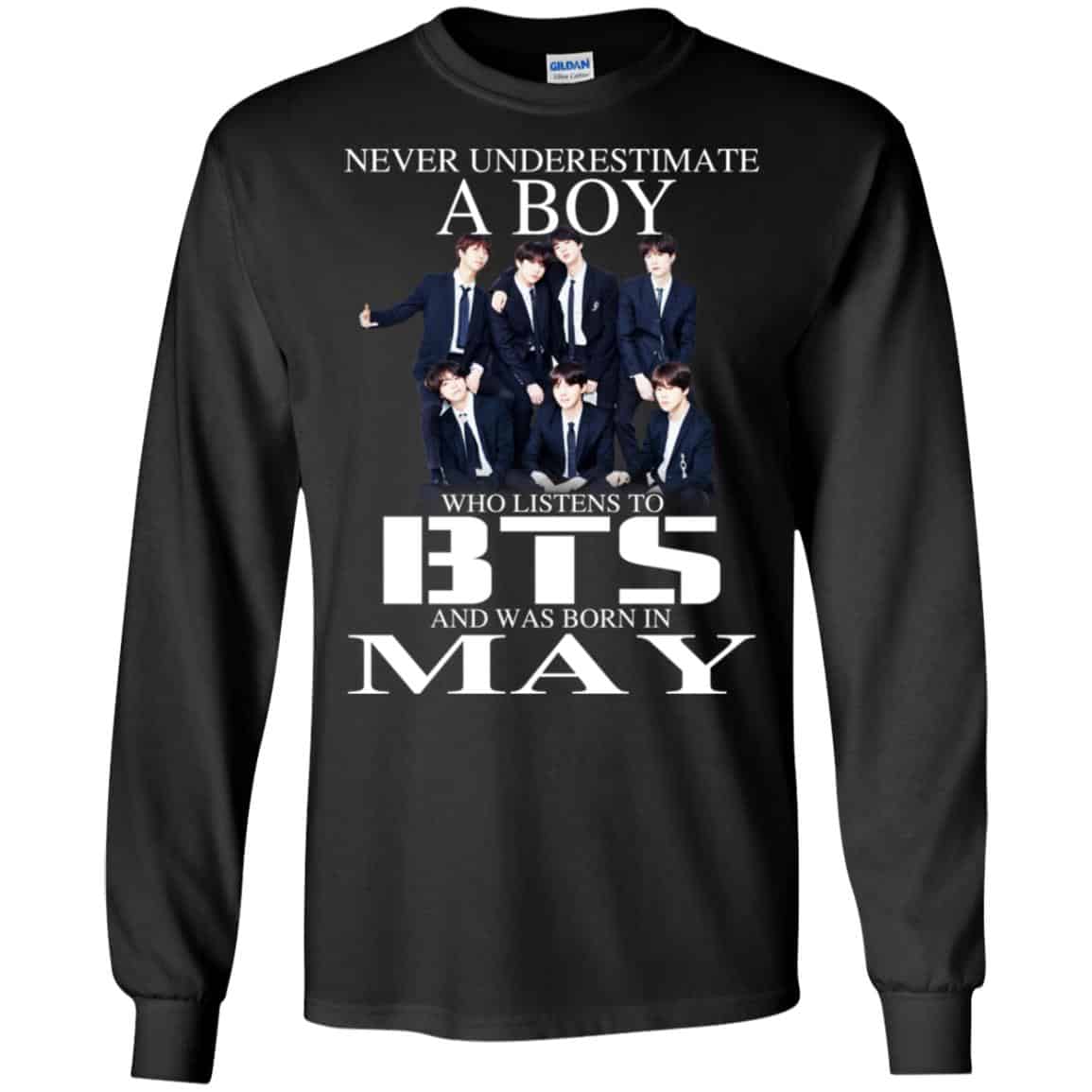 A Boy Who Listens To BTS And Was Born In May T-Shirts, Hoodie, Tank