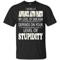 I Work At Advance Auto Parts My Level Of Sarcasm Depends On Your Level Of Stupidity T-Shirts, Hoodie, Tank