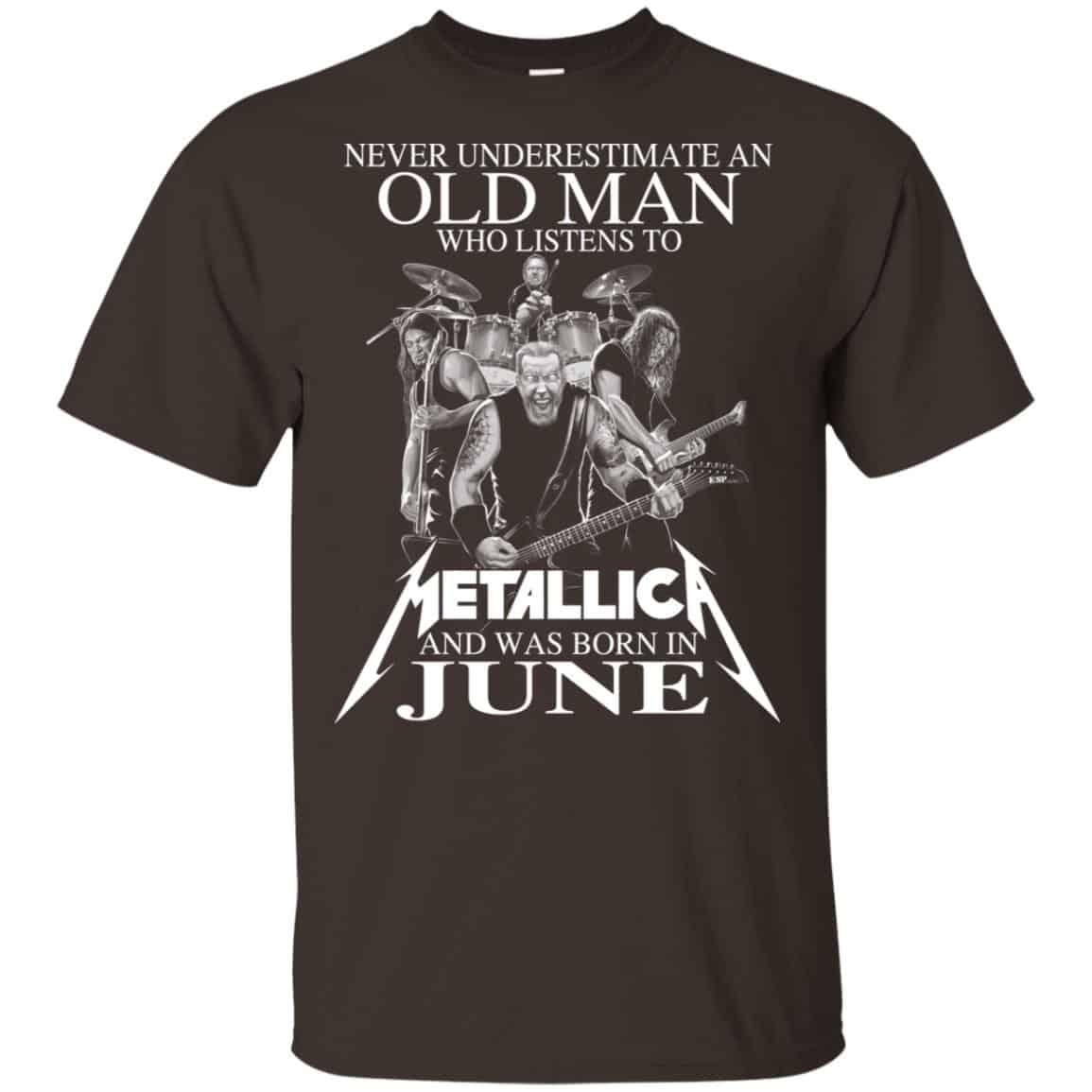 An Old Man Who Listens To Metallica And Was Born In June T-Shirts, Hoodie, Tank