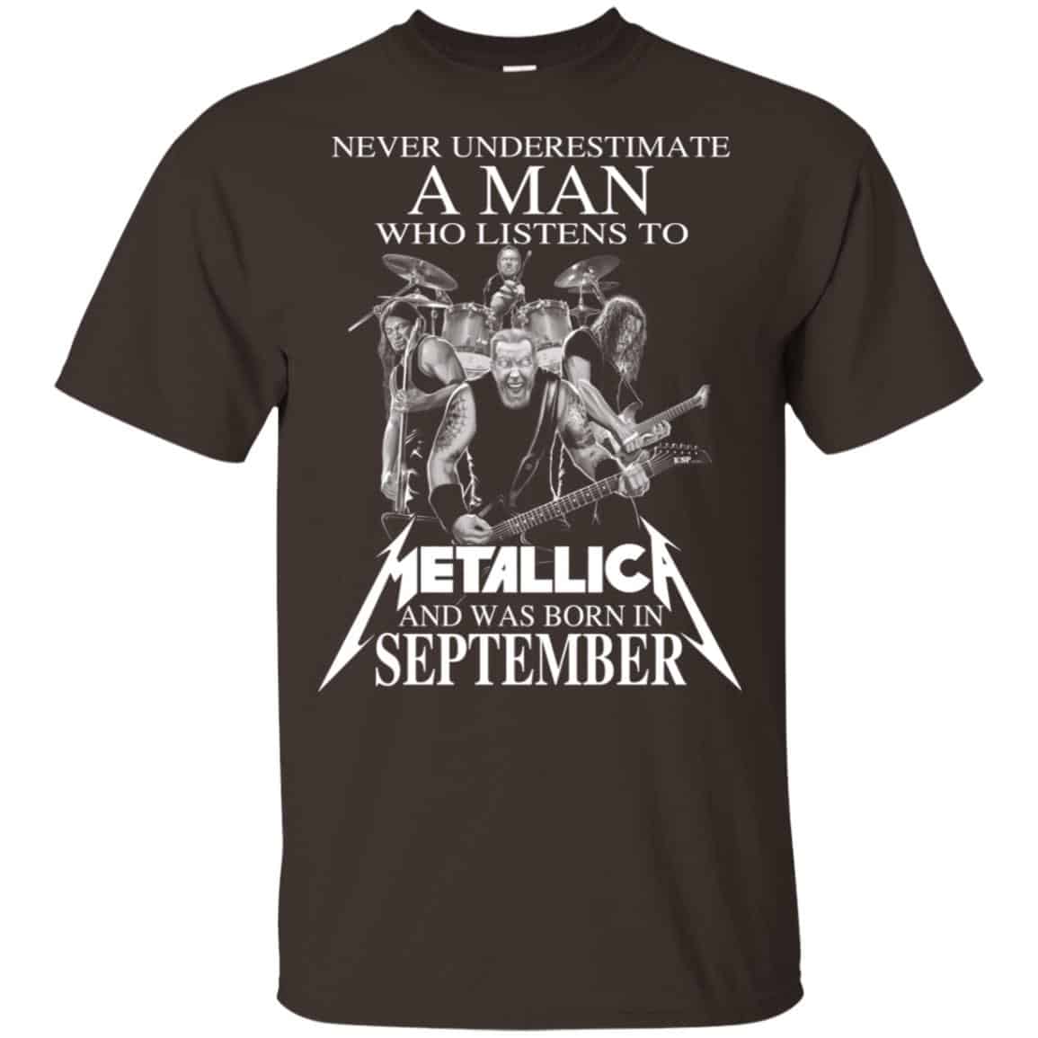 A Man Who Listens To Metallica And Was Born In September T-Shirts, Hoodie, Tank