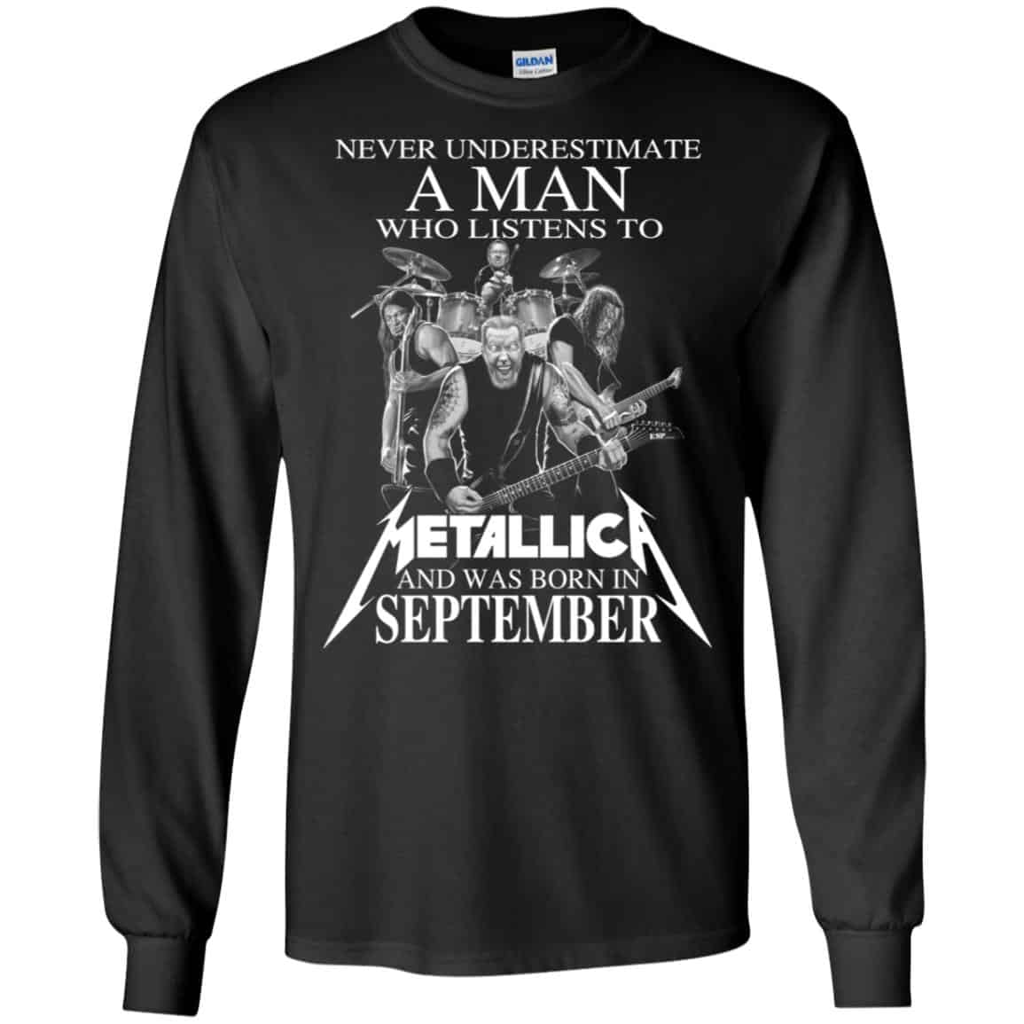 A Man Who Listens To Metallica And Was Born In September T-Shirts, Hoodie, Tank