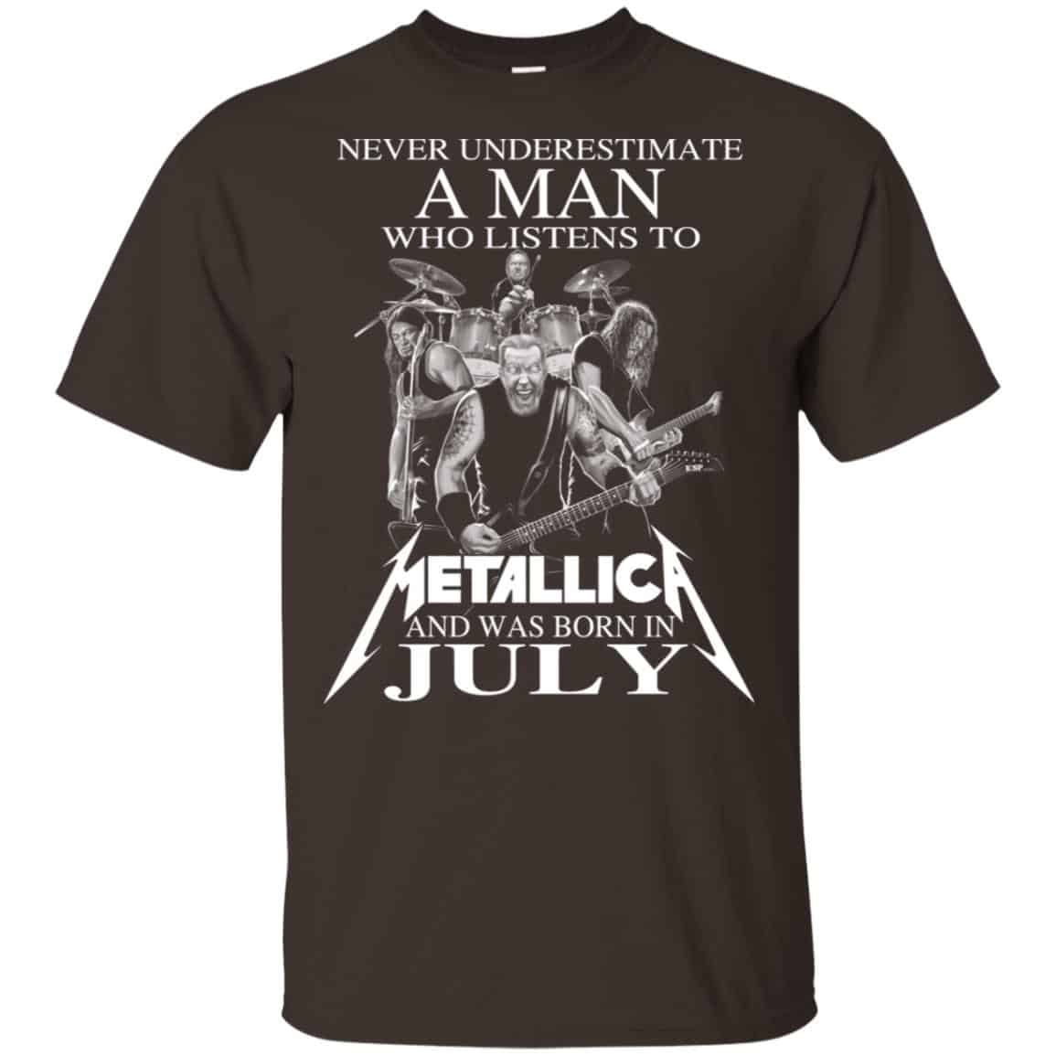 A Man Who Listens To Metallica And Was Born In July T-Shirts, Hoodie, Tank