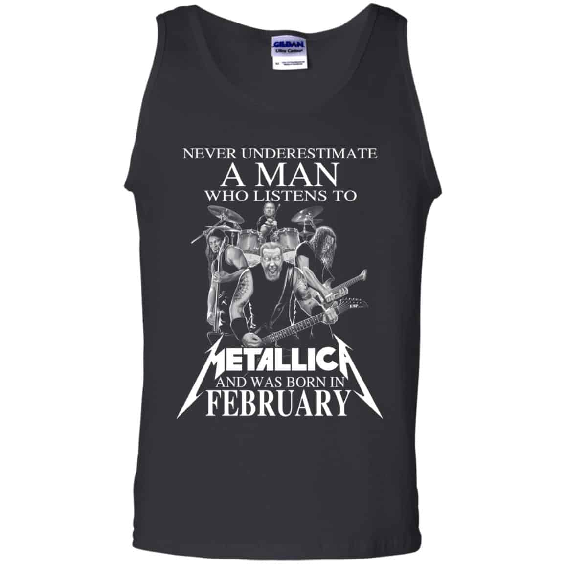 A Man Who Listens To Metallica And Was Born In February T-Shirts, Hoodie, Tank