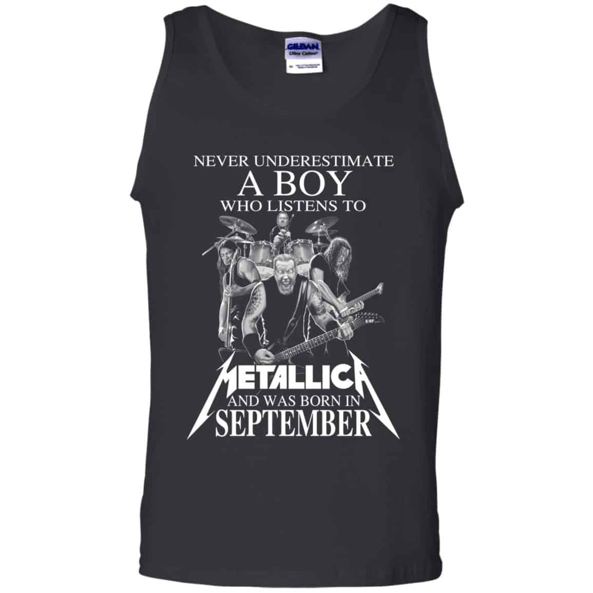 A Boy Who Listens To Metallica And Was Born In September T-Shirts, Hoodie, Tank