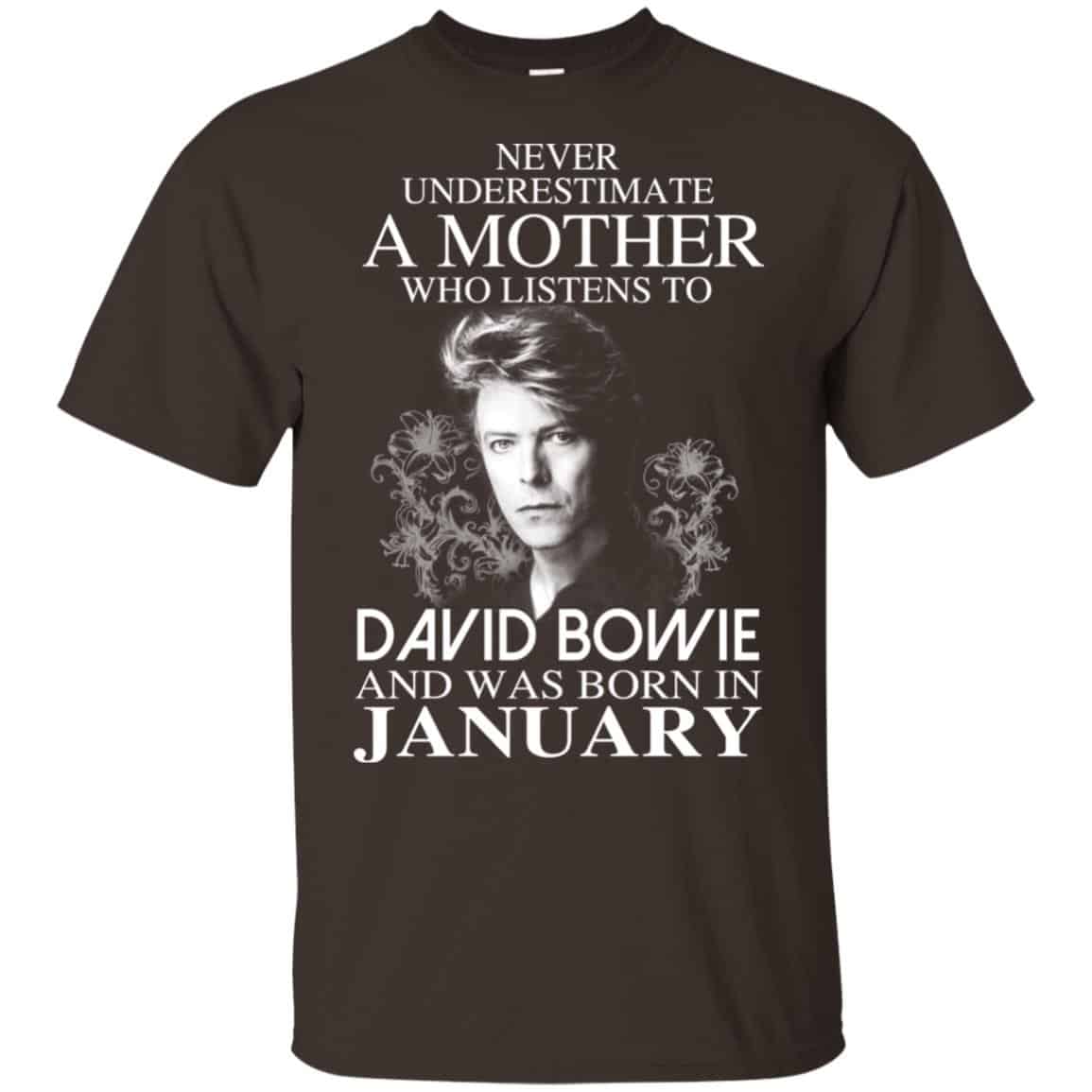 A Mother Who Listens To David Bowie And Was Born In January T-Shirts, Hoodie, Tank