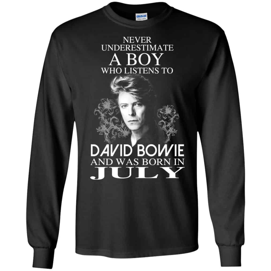 A Boy Who Listens To David Bowie And Was Born In July T-Shirts, Hoodie, Tank