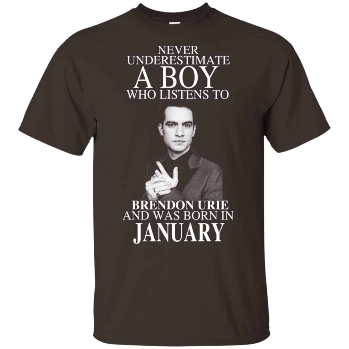 A Boy Who Listens To Brendon Urie And Was Born In January T-Shirts, Hoodie, Tank