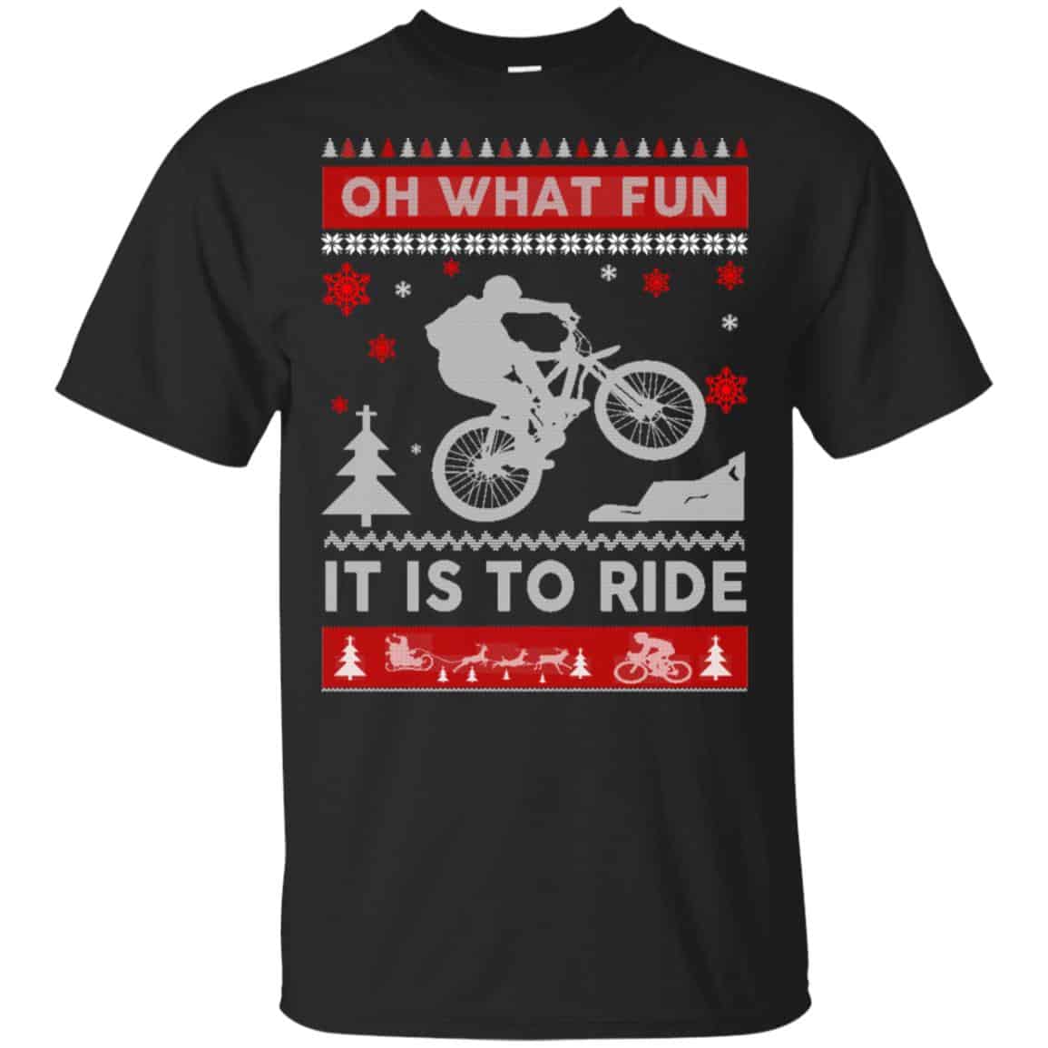 Bicycle Sweater Christmas Oh What Fun It Is To Ride T-Shirts, Hoodie, Sweater