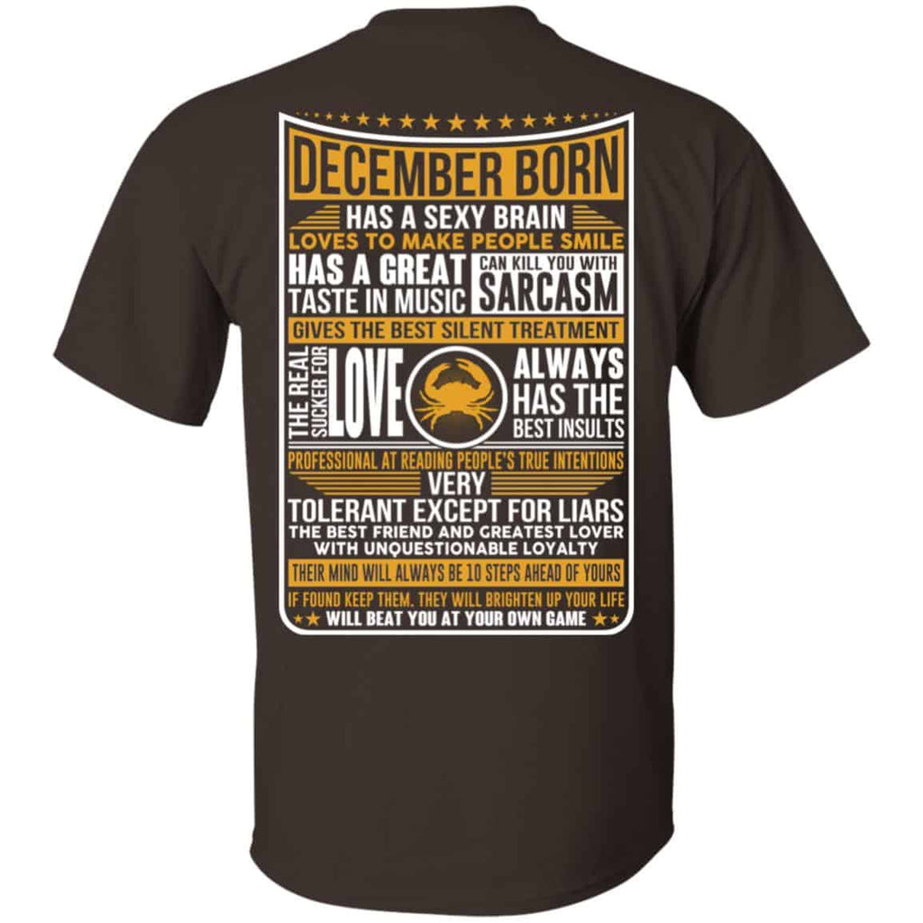 December Born Has A Sexy Brain Loves To Make People Smile T-Shirts, Hoodie, Tank