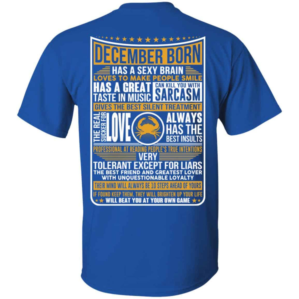 December Born Has A Sexy Brain Loves To Make People Smile T-Shirts, Hoodie, Tank