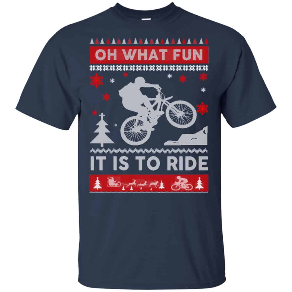 Bicycle Sweater Christmas Oh What Fun It Is To Ride T-Shirts, Hoodie, Sweater