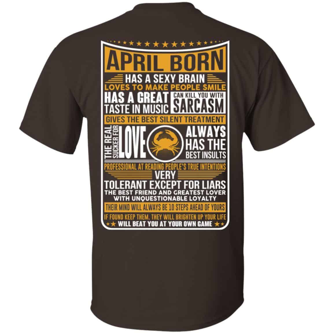 April Born Has A Sexy Brain Loves To Make People Smile T-Shirts, Hoodie, Tank