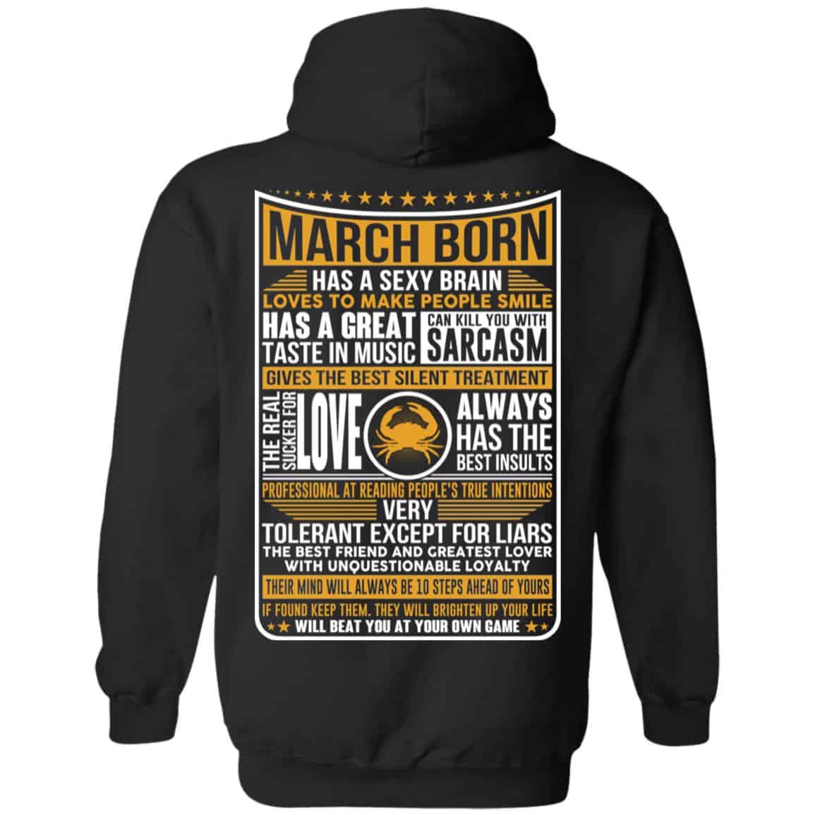 March Born Has A Sexy Brain Loves To Make People Smile T-Shirts, Hoodie, Tank