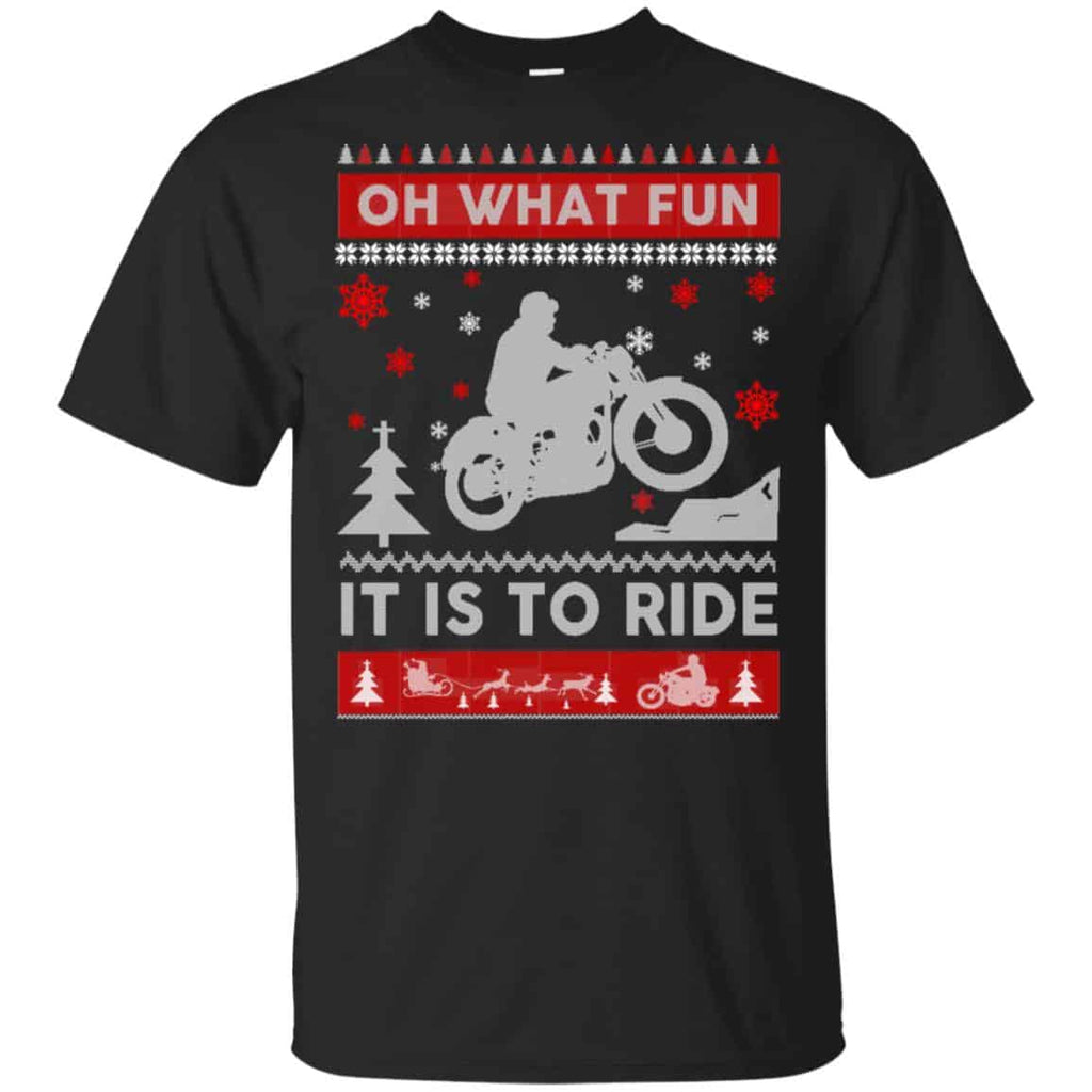 Motorcycle Sweater Christmas Oh What Fun It Is To Ride T-Shirts, Hoodie, Sweater