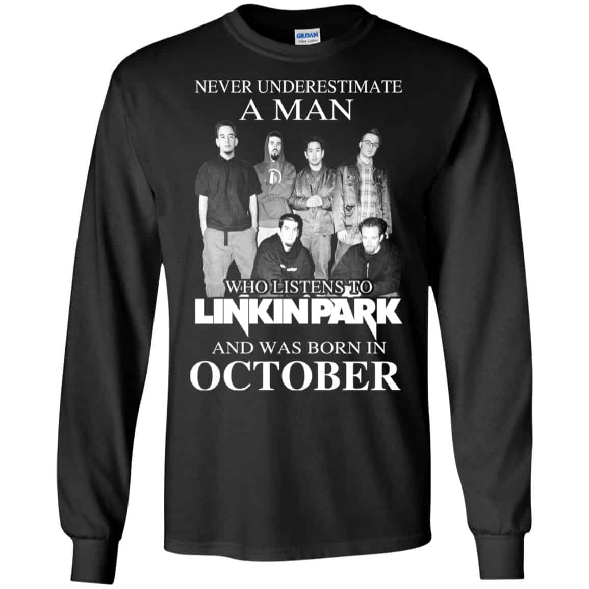 A Man Who Listens To Linkin Park And Was Born In October T-Shirts, Hoodie, Tank
