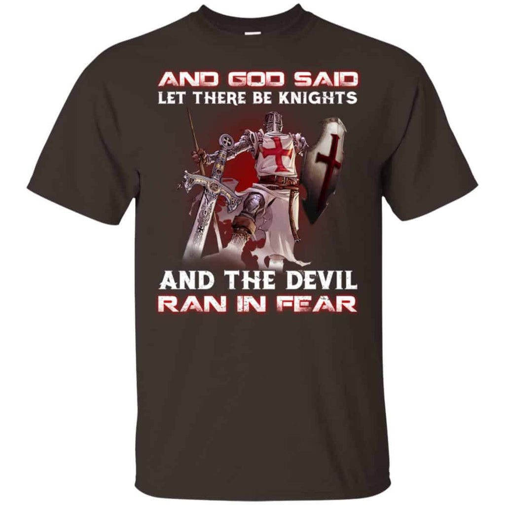 Knights Templar: And God Said Let There Be Knights And The Devil Ran In Fear T-Shirts, Hoodie, Tank