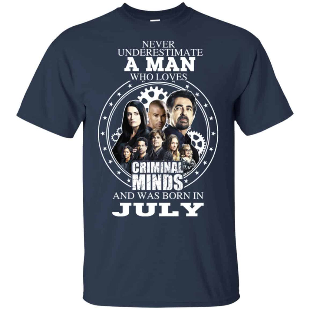 A Man Who Loves Criminal Minds And Was Born In July T-Shirts, Hoodie, Tank