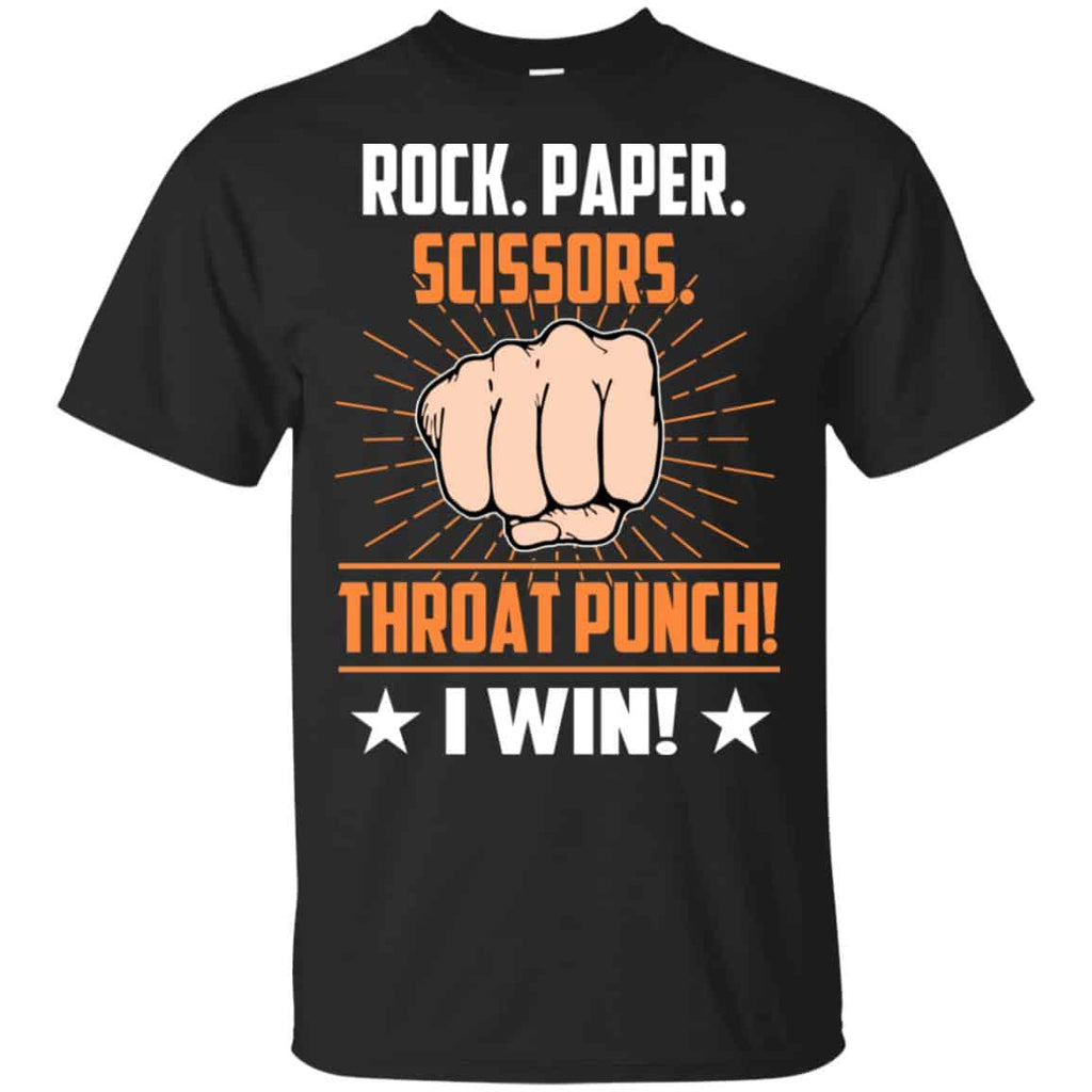 Rock Paper Scissors Throat Punch I Win T-Shirts, Hoodie, Tank
