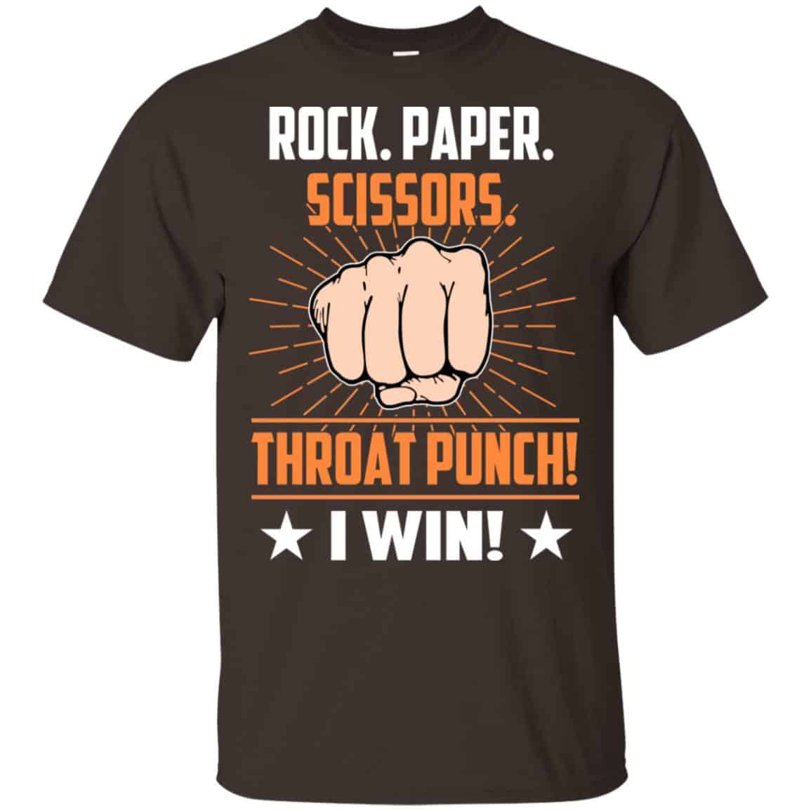 Rock Paper Scissors Throat Punch I Win T-Shirts, Hoodie, Tank
