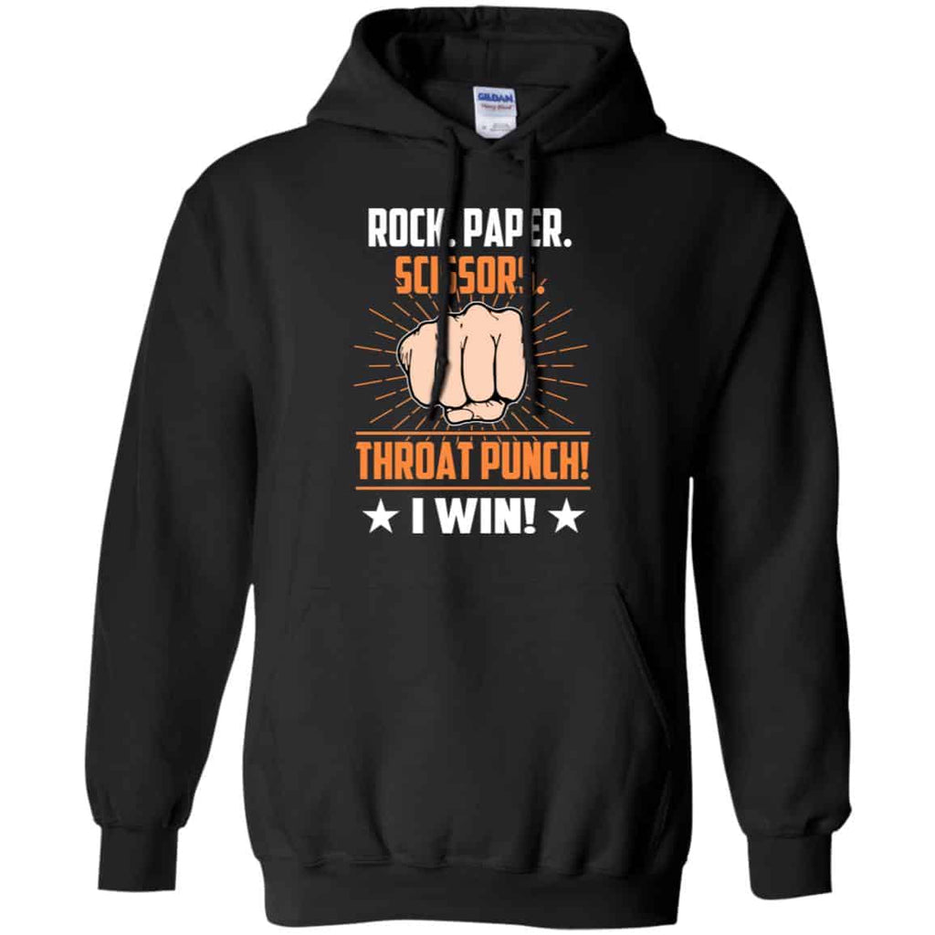 Rock Paper Scissors Throat Punch I Win T-Shirts, Hoodie, Tank