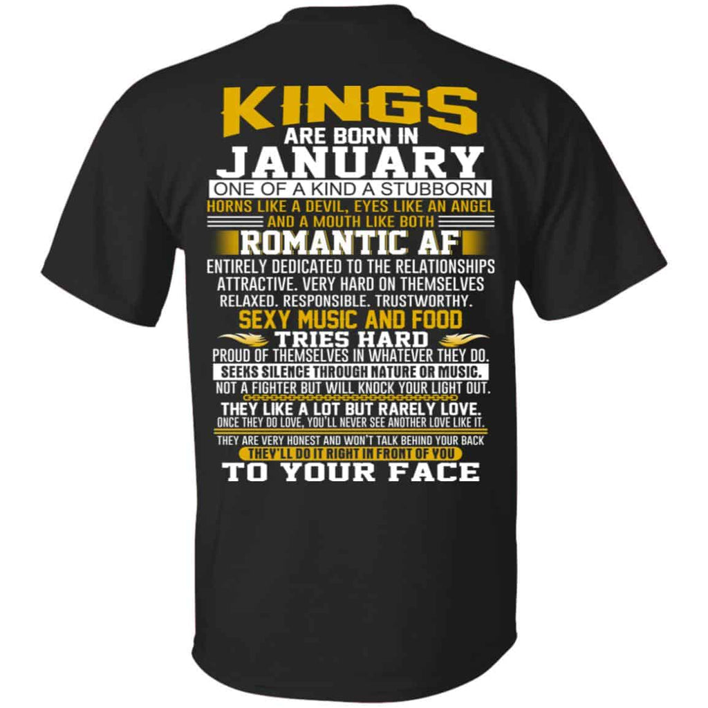 Kings Are Born In January One Of A Kind A Stubborn T-Shirts, Hoodie, Tank