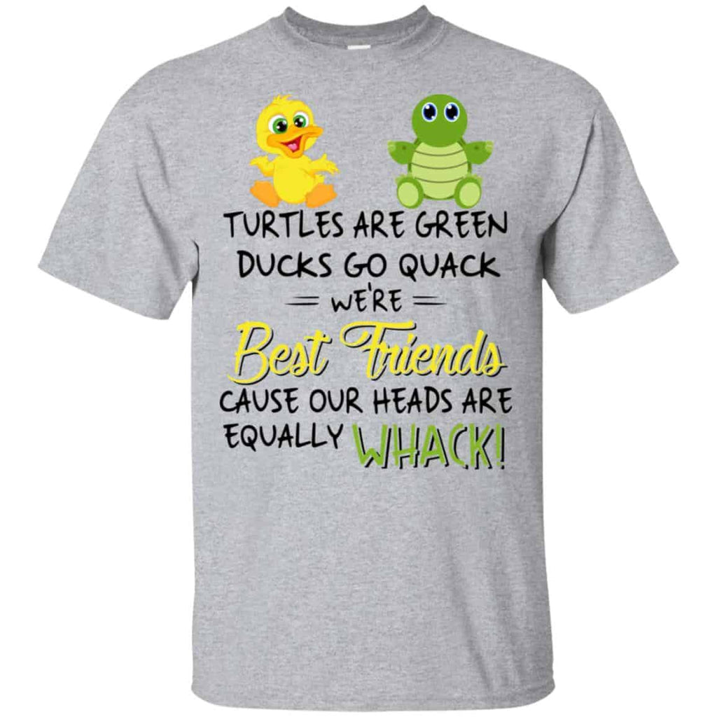 Turtles Are Green Ducks Go Quack We’re Best Friends Cause Our Heads Are Equally Whack T-Shirts, Hoodie, Tank