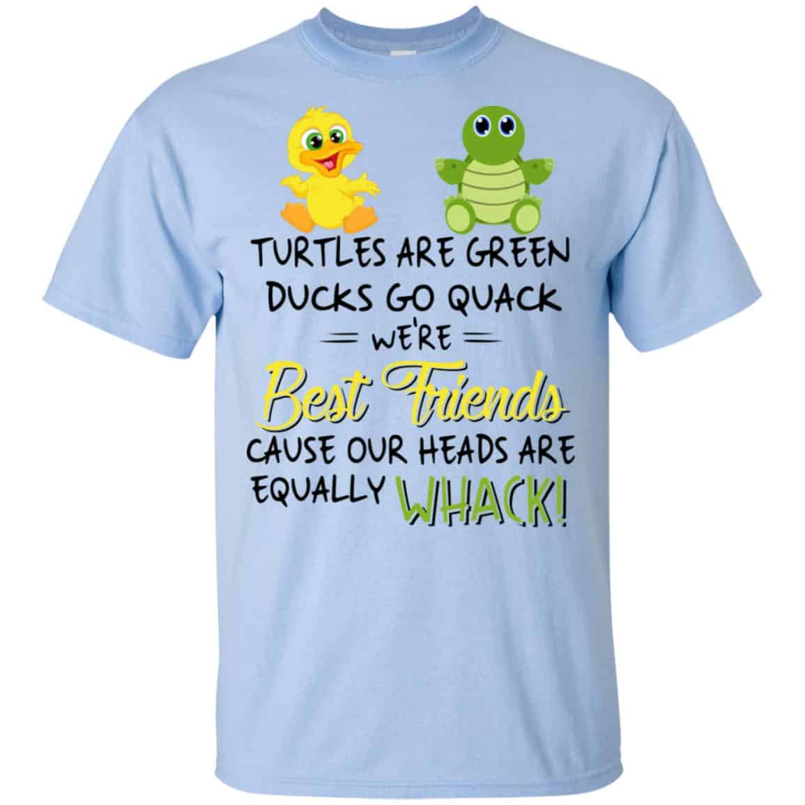 Turtles Are Green Ducks Go Quack We’re Best Friends Cause Our Heads Are Equally Whack T-Shirts, Hoodie, Tank