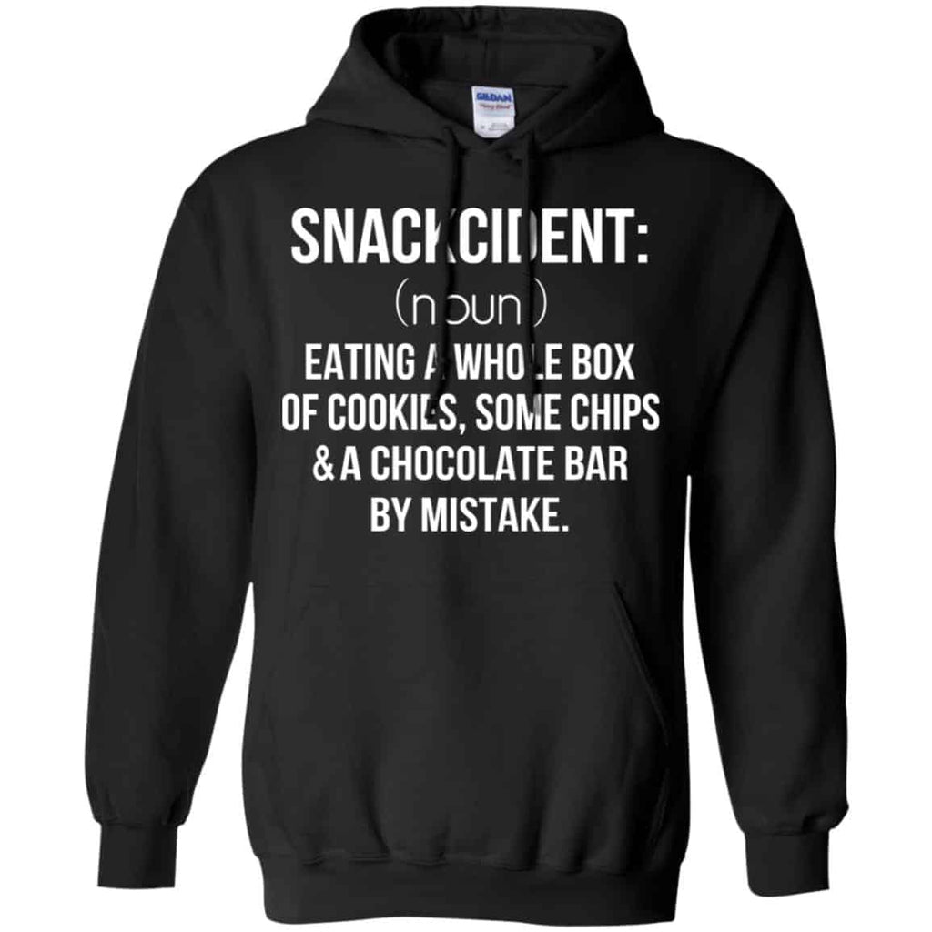Snackcident Noun: Eating A Whole Box Of Cookies Some Chips And A Chocolate Bar By Mistake T-Shirts, Hoodie, Tank