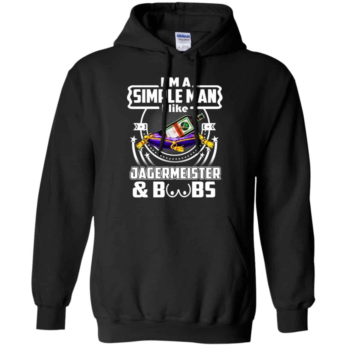 I’m A Simple Man I Like Jagermeister And Boobs T-Shirts, Hoodie, Tank