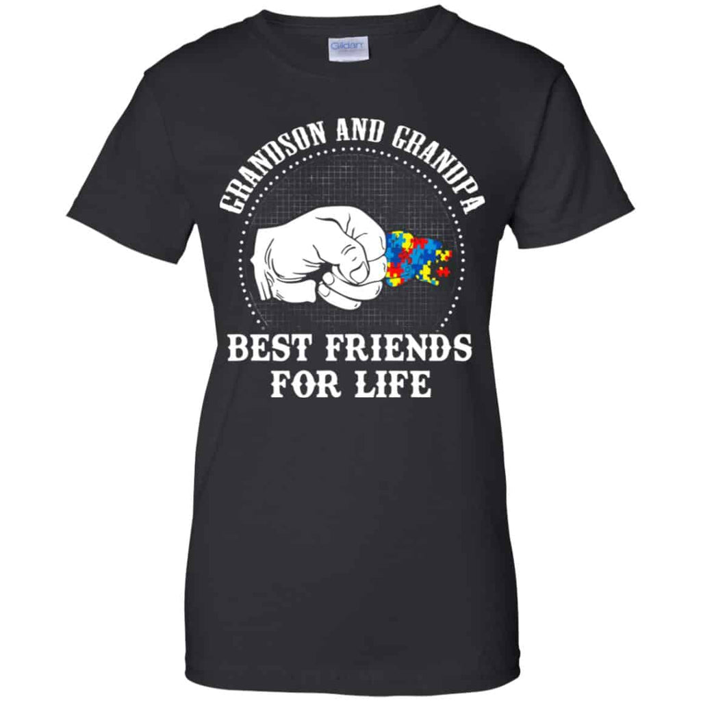 Autism: Grandson And Grandpa Best Friends For Life Autism Awareness T-Shirts, Hoodie, Tank