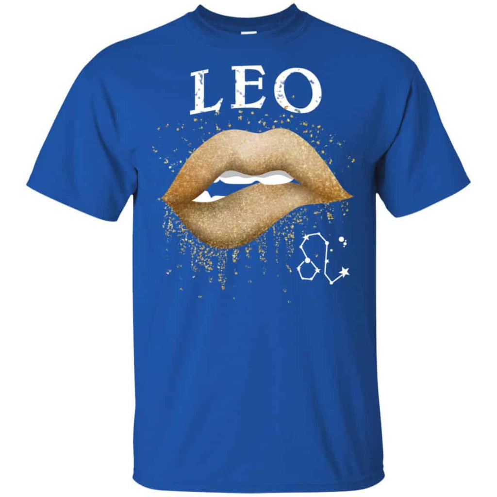 Leo Zodiac July August Birthday Gift Golden Lipstick T-Shirts, Hoodie, Tank