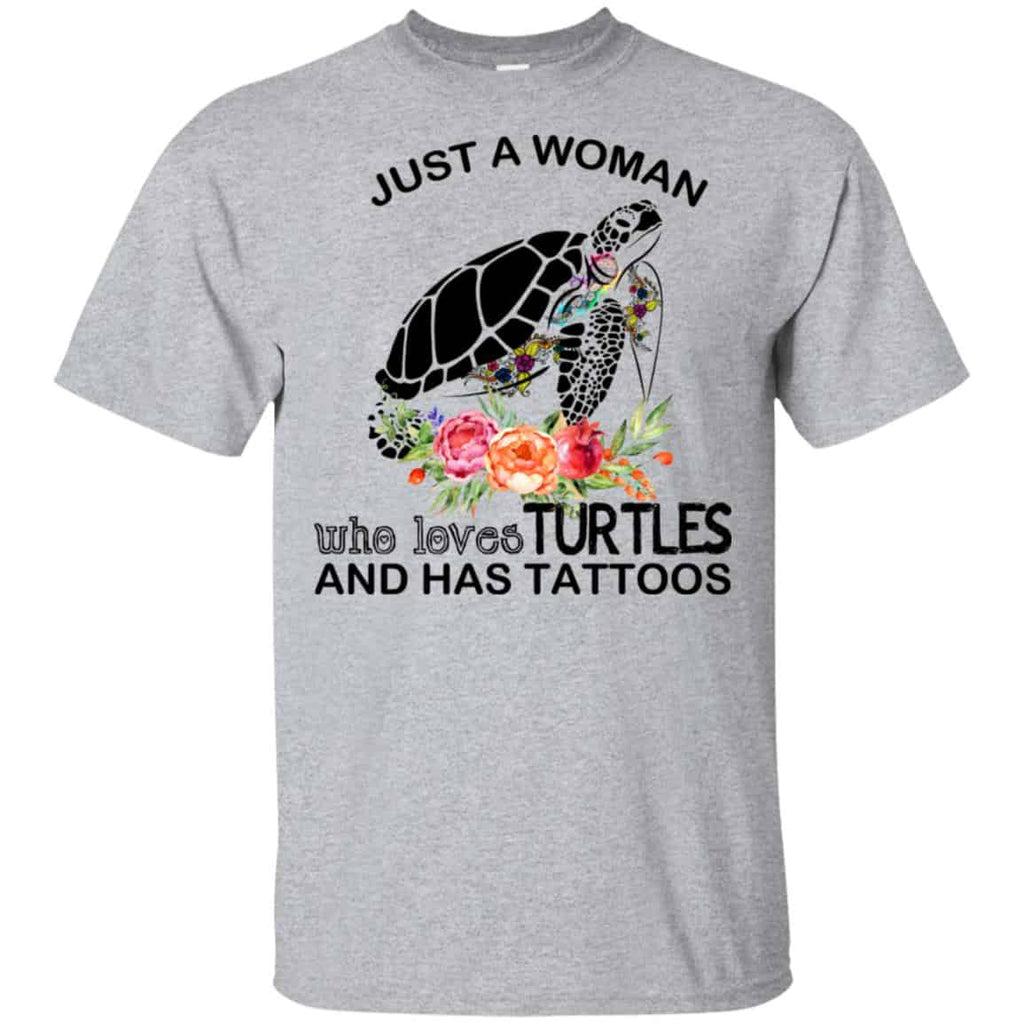 Just A Woman Who Loves Turtles And Has Tattoos T-Shirts, Hoodie, Tank