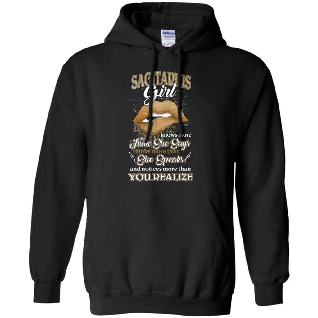 Sagittarius Girl Knows More Than She Says Zodiac Birthday T-Shirts, Hoodie, Tank